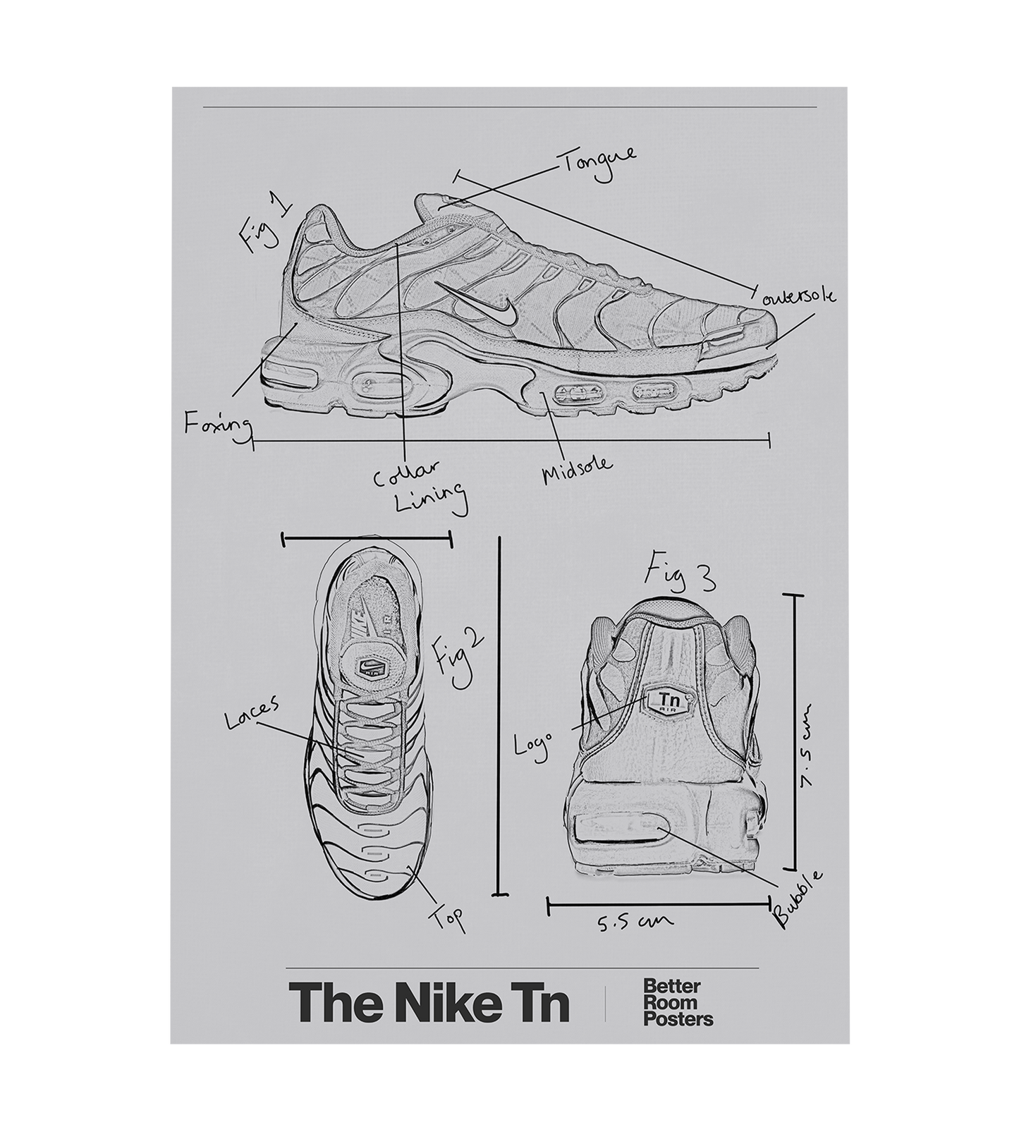 Nike Tn Blueprint Poster