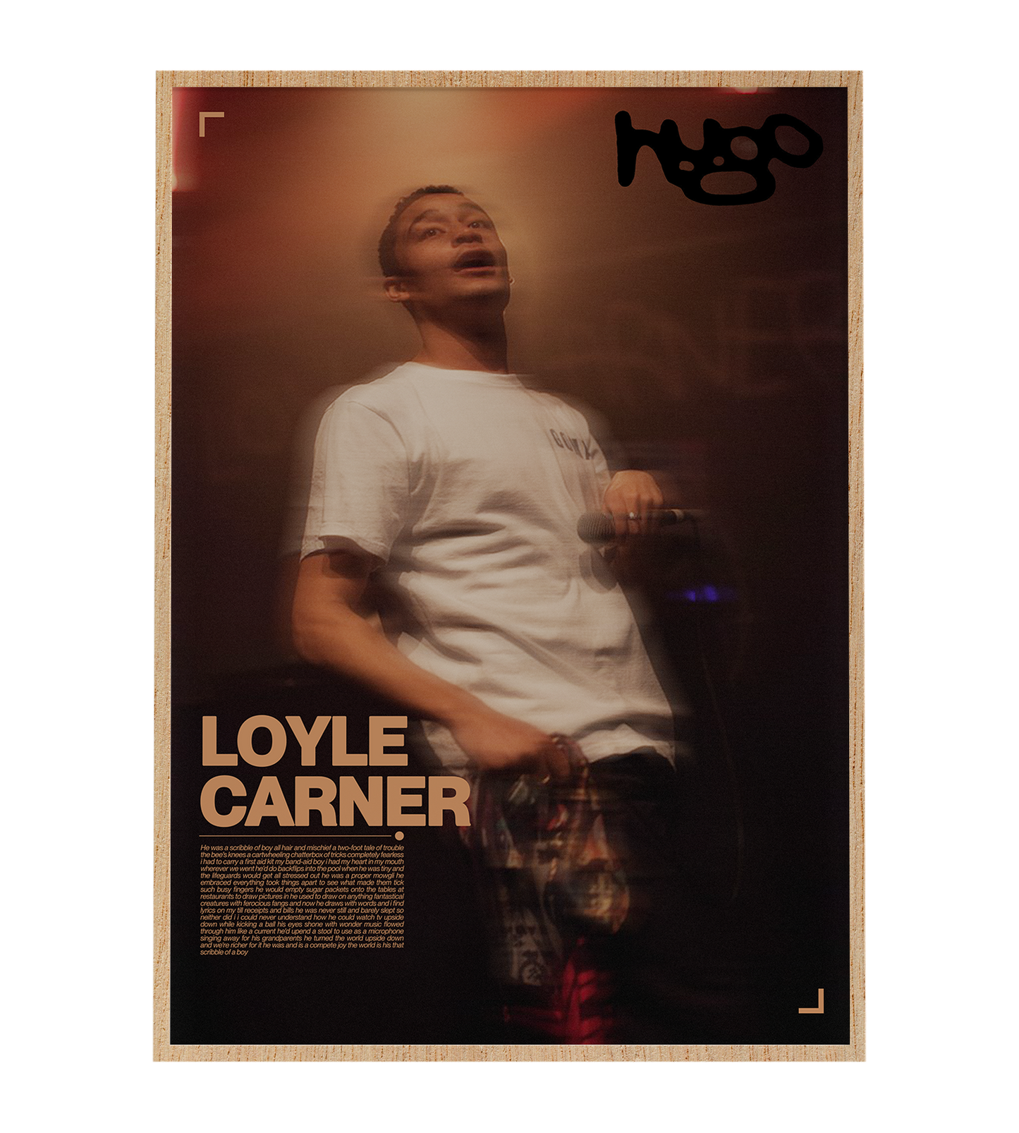Loyle Carner Performing Poster