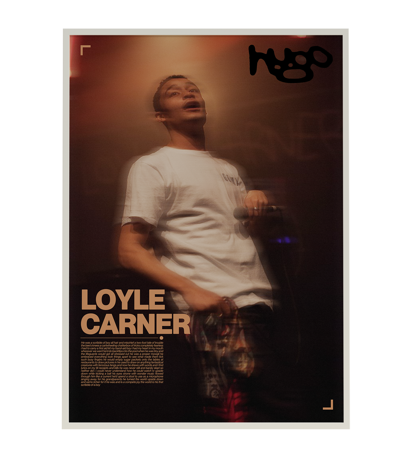 Loyle Carner Performing Poster