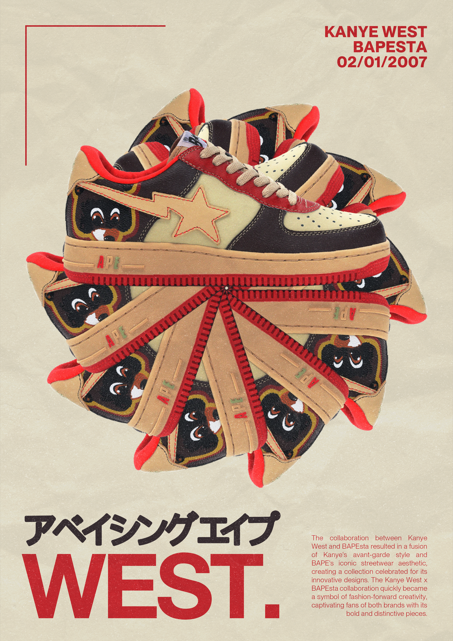 Kanye West Bapesta Poster