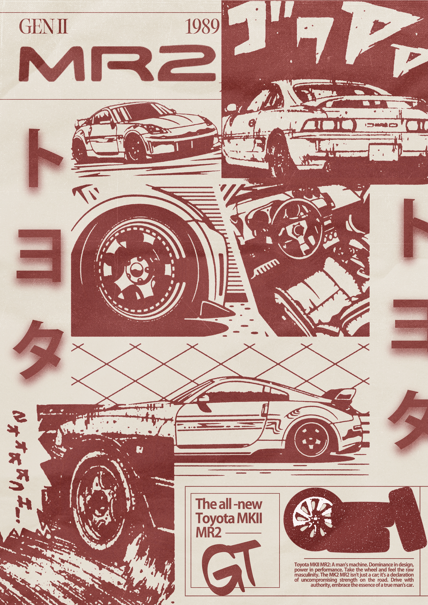 Toyota MR2 MKII Poster