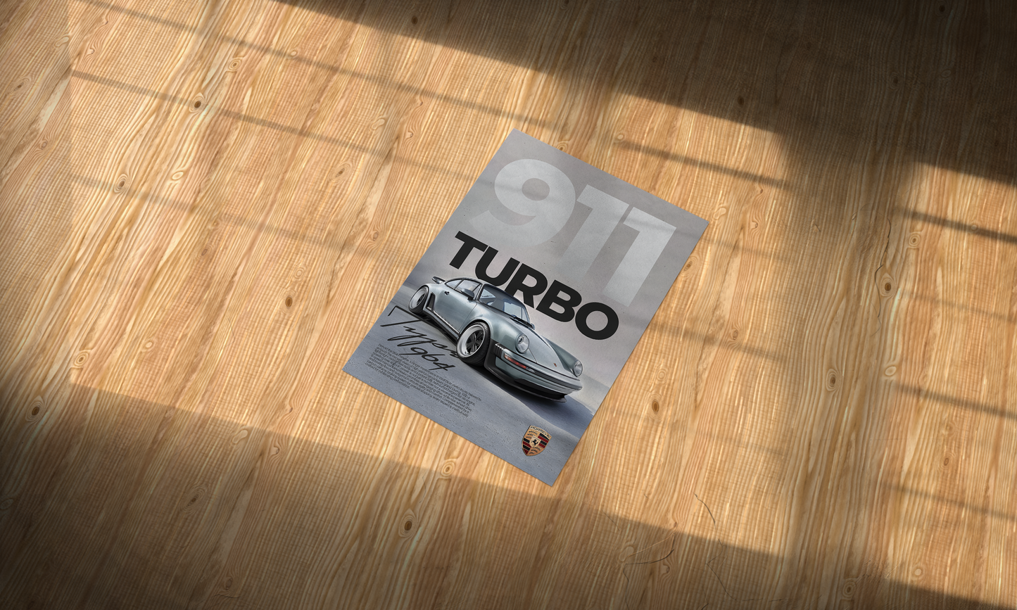 Porsche 911 Turbo Type 964 Poster (Singer)