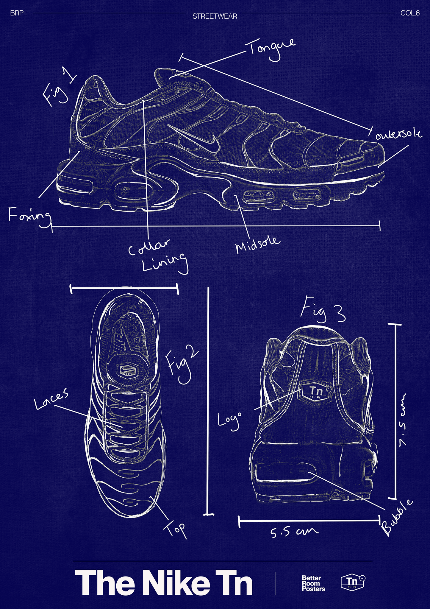 Nike Tn Blueprint Poster