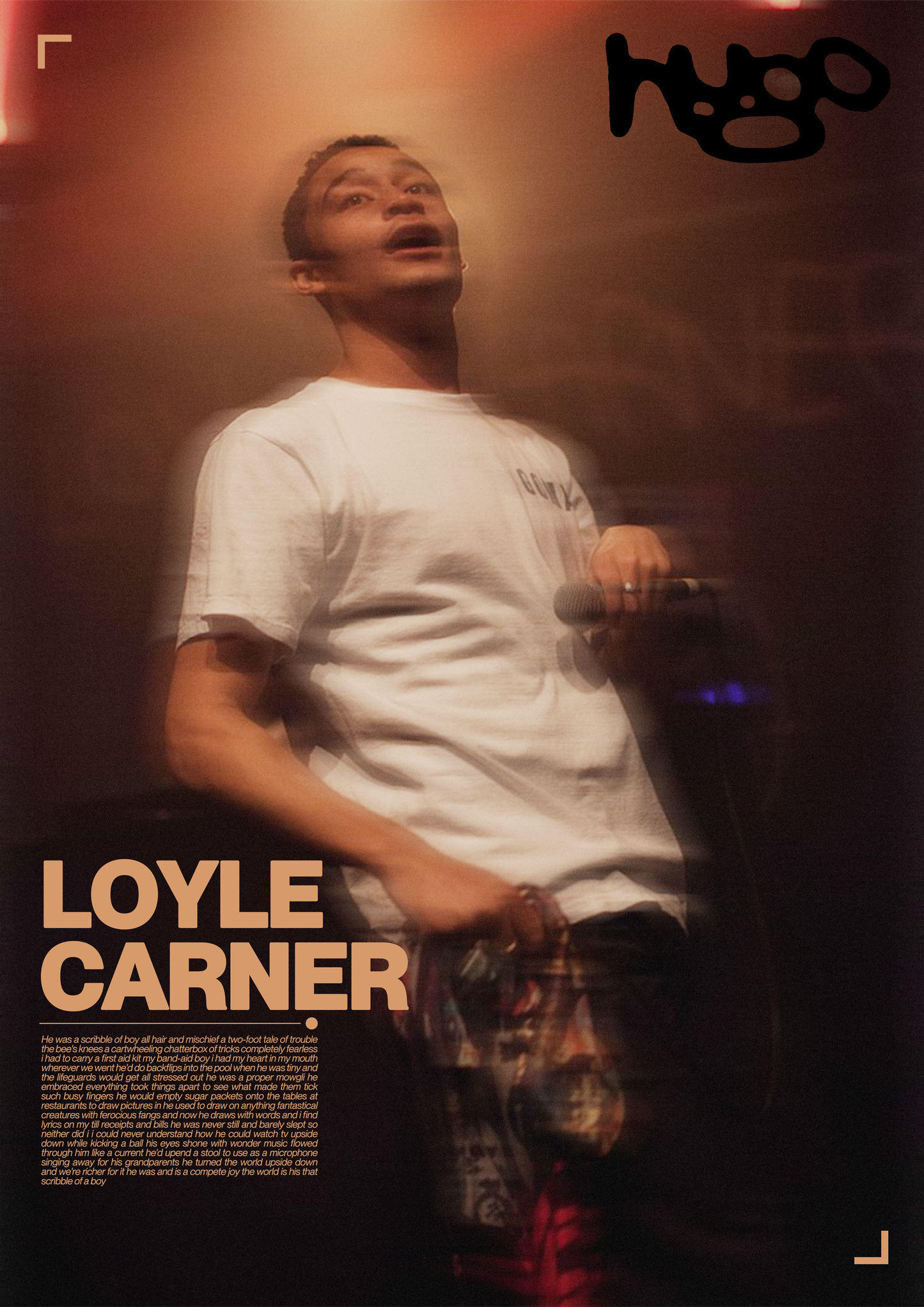 Loyle Carner Performing Poster